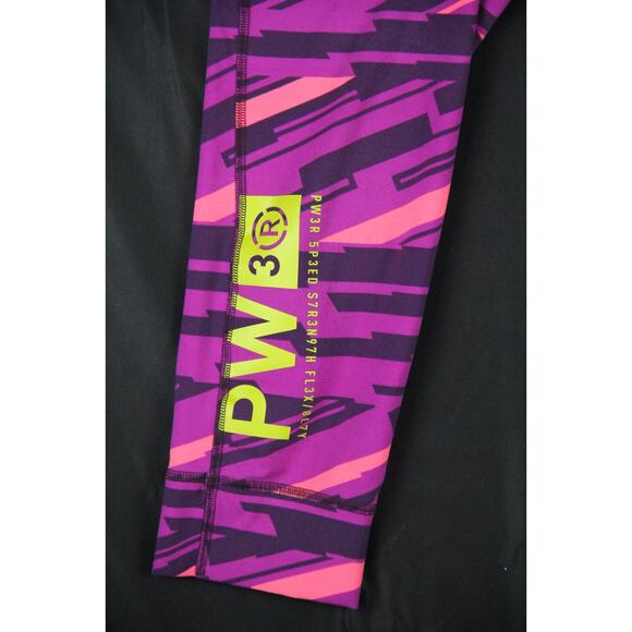 Reebok PW3R Leggings Women's Small Compression Fit Capri Pants Purple PLayDry - Picture 2 of 9